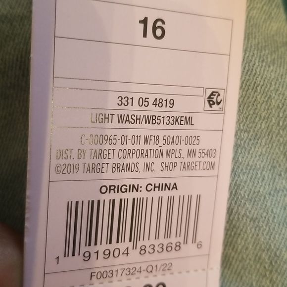 Womens Light Wash Denim Stretch Mini Skirt W/Front Notch & Seam NWT Plus Sz. 16 - Picture 8 of 14